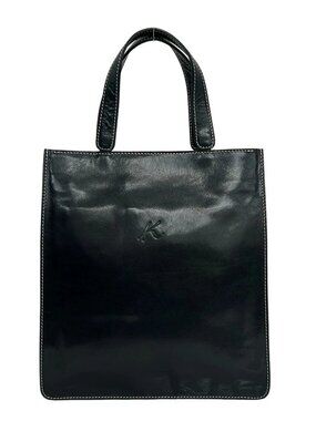 KITAMURA Black Leather Tote Bag
